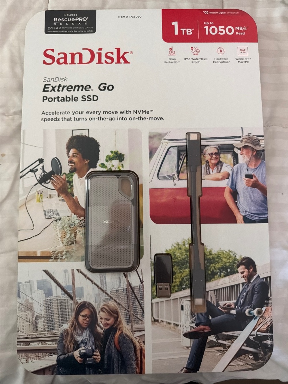 SanDisk Extreme Go Portable SSD - 1 TB - NIB